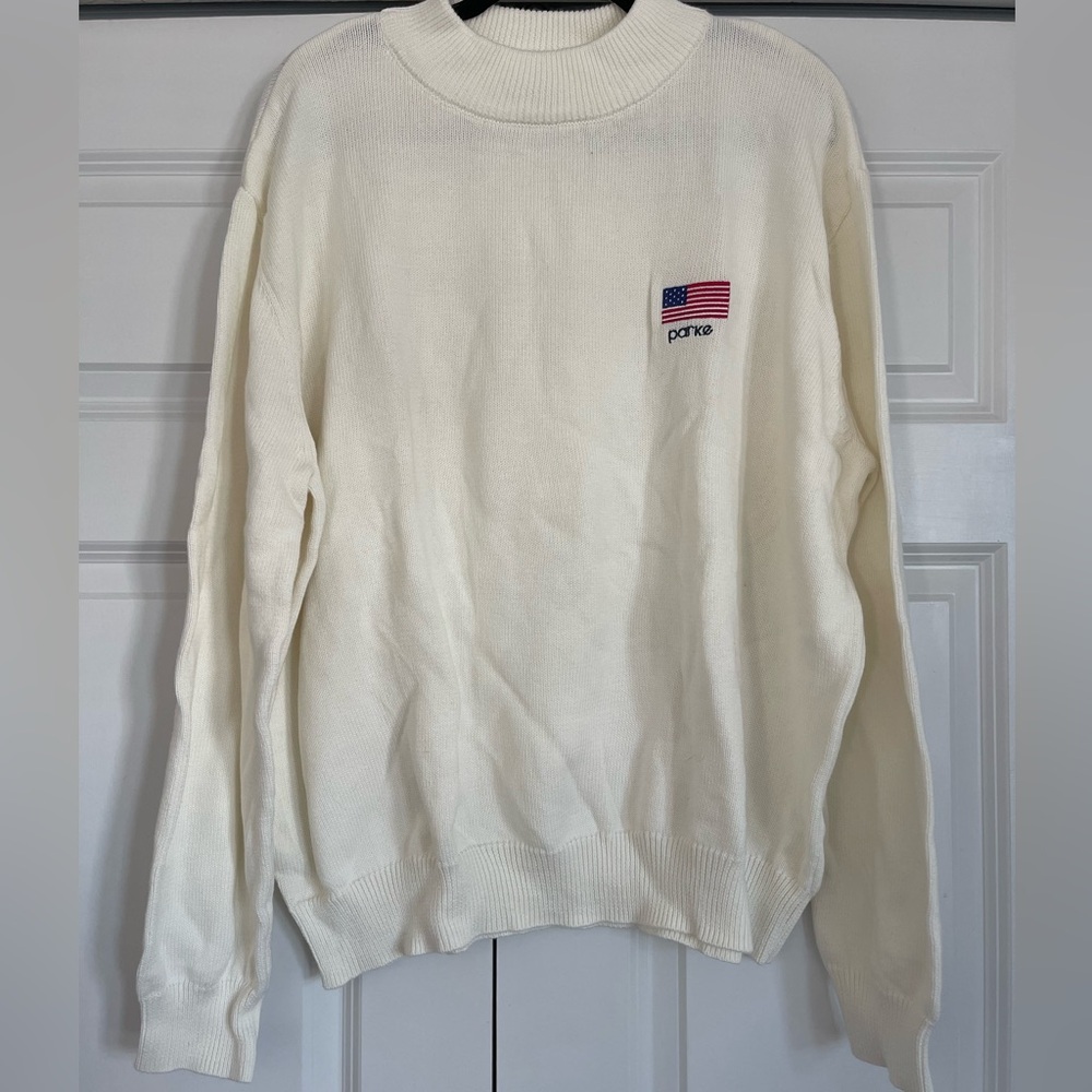 Parke Mockneck American Flag Sweater